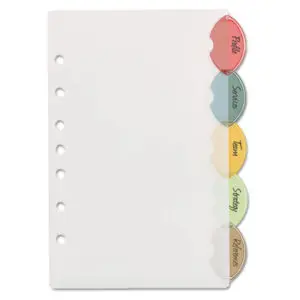 AVERY; Dividers; Indexes; Insertable Tab Index Dividers; Style Edge Insertable Reference Dividers; Tab Dividers; 5-Tab; Recordkeeping; Filing; Systems; Cataloging; Classification