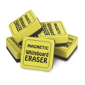 Whiteboard Eraser; Eraser; Magnetic; Whiteboard; Office; Office Supplies; Yellow; School Supplies
