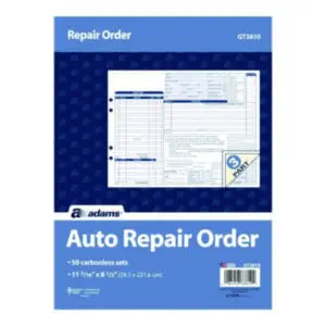 Automotive-Repair Forms; Automotive-Repair Invoices; Work Order Forms