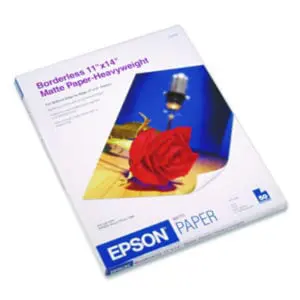 11 x 14; 50 Sheets per Pack; Borderless Photo Paper;Glossy; Heavyweight; Inkjet; Inkjet Paper; Inkjet Printer; Inkjet Printer Supplies; Matte; Paper; Photo Paper; Printer Supplies/Accessories; Consumables; Snapshots; Pictures; Photography; Arts; Sheets; Epson