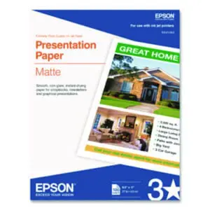 100 Sheets per Pack; 8-1/2 x 11;Inkjet; Inkjet Paper; Inkjet Printer; Inkjet Printer Supplies; Inkjet Supplies/Cartridges; Letter Size; Letter Size (8-1/2 x 11); Paper; Photo; Photo Paper; Printer Supplies/Accessories; Consumables; Snapshots; Pictures; Photography; Arts; Sheets; Epson