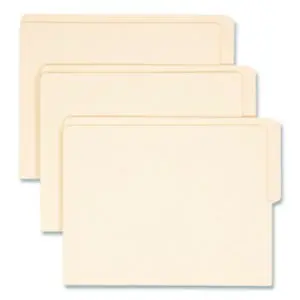 1/2 Cut Tab; 9" Front; Double-Ply; End Tab; End Tab File Folders; End Tab Folder; File Folders; Folders; Letter Size; Manila; Open Shelf; Recycled Product; Shelf Filing; SMEAD; Top Position; Manilla; Sleeves; Sheaths; Shells; Ordering; Storage; Files