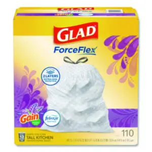 OdorShield; Glad; Tall Kitchen; Drawstring; Sacks; To-Go; Containers; Totes; Take-Out; Carry