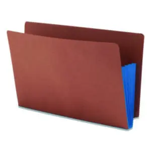 3-1/2" Expansion; Blue; Drop Front; End Tab File Pocket; End Tab Filing Supplies; End Tab Folder; File Folders; File Pocket Folder; File Pockets; Filing Supplies; Filing Systems; Legal Size; Open Shelf Filing Supplies; Recycled Product; Redrope; SMEAD; Tyvek Gussets; Sleeves; Pockets; Accordion; Filing; Gussets