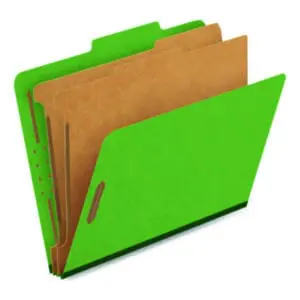 Classification Folders; Fastener Folders; File Folders