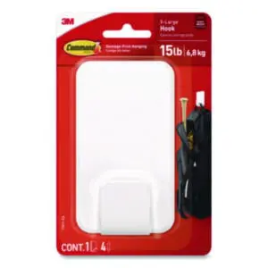 Utility Hooks; X-Large Hooks; 15 lb Capacity Hook; 3M Strips