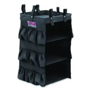 Housekeeping; Housekeeping Bag; Housekeeping Cart Bag; Accessory Bag; Accessory; 3-Sided; 3 Sided Hanging Bag; 3 Sided Hanging Bag with Shelves; Bag with Shelves