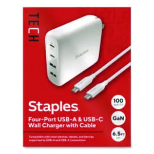 Staples TECH; Wall Charger; Charging