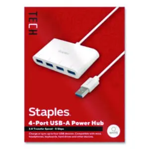 Staples TECH; Hubs; 4 Port Hub