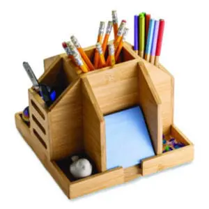 Bamboo Rotary Organizer; Bamboo Organizer; Desk Organizer; Bamboo Desk Organizer; Rotary Desk Organizer; Officemate Desk Organizer; Rotating Desk Organizer; 9 Compartment Organizer for Desk; Desk Organization; Office Supplies; Office Essentials; Office Organization