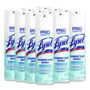 Aerosol Spray; Cleaning Supplies; Crisp Linen Scent; Deodorizer; Disinfectant; Janitorial Supplies; LYSOL; Lysol Brand II; Lysol Disinfectant; RECKITT BENCKISER; Restroom Supplies; Spray; Washroom Supplies; Maintenance; Facilities; Upkeep; Restroom; Kitchen; Cleansers