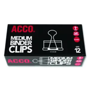 ACCO; Binder; Binder Clip; Clamp; Clip; Clips; Clips & Clamps; Fasteners; Paper Clips & Clamps; Hasps; Clasps; Affixers; Affixes; Attach
