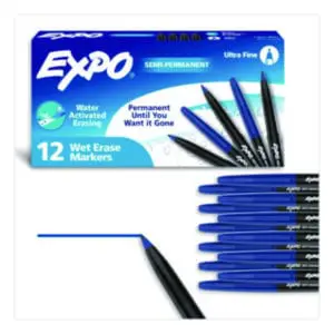 Blue Ink; EXPO; Wet Erase; Writing; Utensil; Arts; Crafts; Education; Schools; Classrooms; Teachers; Students