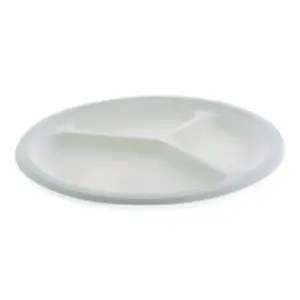 Durable Rigid Fiber; Compostable Plates; Compostable Plate Molded Fiber; 3 Compartment