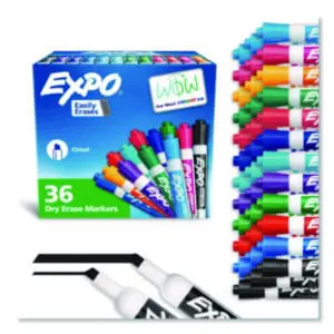 Expo; Dry Erase; Markers; Vibrant Colors; Chisel; Writing; Utensil; Arts; Crafts; Education; Schools; Classrooms; Teachers; Students