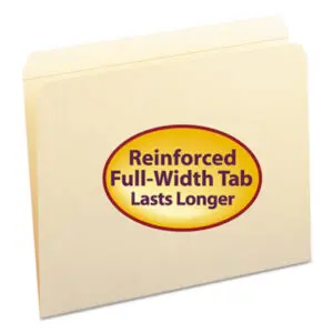 Double-Ply Top; File Folder; File Folders; Letter; Manila; Recycled Product; SMEAD; Straight Cut; Straight Cut Tab; Manilla; Sleeves; Sheaths; Shells; Ordering; Storage; Files
