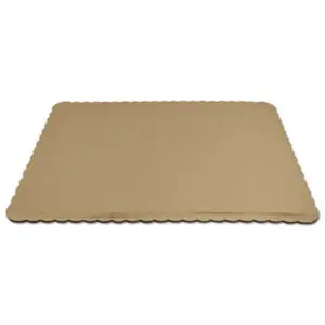 Gold; Scalloped; Mylar; Paperboard; Cakes; Pies; Bakeries; Bakery; Catering; Breakrooms; Kitchens; Packages; Restaurants; To-Gos