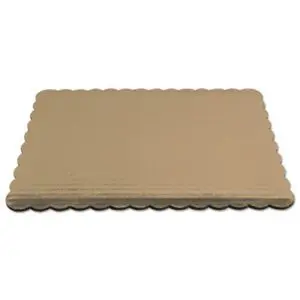 Gold; Scalloped; Mylar; Paperboard; Cakes; Pies; Bakeries; Bakery; Catering; Breakrooms; Kitchens; Packages; Restaurants; To-Gos