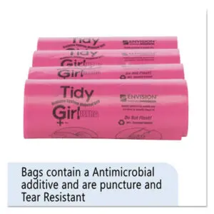 Tidy Girl; Feminine-Hygiene; Sanitary-Napkins; Wastecan Liners; Sacks; To-Go; Containers; Totes; Take-Out; Carry
