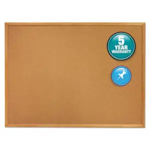 96w x 48h; Light Oak Frame; Board; Boards; Bulletin; Bulletin Board; Cork; Cork Board; Cork Bulletin Board; ACCO; QUARTET; Tack; Tack Board; QRTS778; 308; Classrooms; Schools; Education; Meeting-Rooms; Teachers