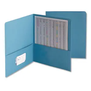 11 x 8-1/2; Blue; Cover; Folder; Pocket; Pocket Portfolio; Pocket Portfolios; Portfolio; Portfolios; Recycled Product; Recycled Products; Report; Report Cover; Report Covers; SMEAD; Sleeves; Sheaths; Shells; Storage; Protection
