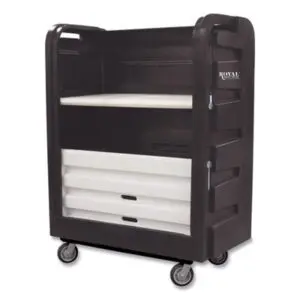 Royal Basket Trucks; Transport; Trucks; Laundry; Linens; Cloth; Clothing; Bulk; Worksurfaces; Pedestals; Platforms; Dollies; Trolleys; Furniture