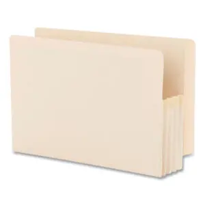 3-1/2" Expansion; Drop Front; End Tab File Pocket; End Tab Filing Supplies; End Tab Folder; File Folders; File Pocket Folder; File Pockets; Filing Supplies; Filing Systems; Legal Size; Manila Gussets; Open Shelf Filing Supplies; Recycled Product; SMEAD; Manilla; Sleeves; Pockets; Accordion; Filing; Gussets