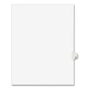 17 Tab Title; 25 Tabs per Pack; AVERY; Avery Style; Binder Index; Divider; Exhibit Index Dividers; Index Dividers; Indexes; Legal; Legal Exhibit Divider; Numerical; preprinted tabs; preprinted legal Tab Dividers; Recycled Product; Ring Binder Divider; Subject Divider; Tab; Tab Divider; Tabs; Unpunched; 1 tab; preprinted tabs; Recordkeeping; Filing; Systems; Cataloging; Classification