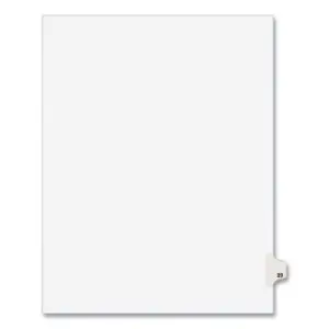 23 Tab Title; 25 Tabs per Pack; AVERY; Avery Style; Binder Index; Divider; Exhibit Index Dividers; Index Dividers; Indexes; Legal; Legal Exhibit Divider; Numerical; preprinted tabs; preprinted legal Tab Dividers; Recycled Product; Ring Binder Divider; Subject Divider; Tab; Tab Divider; Tabs; Unpunched; 1 tab; preprinted tabs; Recordkeeping; Filing; Systems; Cataloging; Classification