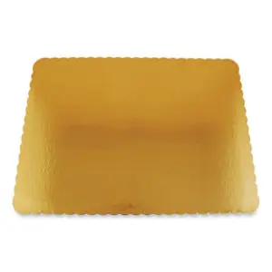 Gold; Scalloped; Mylar; Paperboard; Cakes; Pies; Bakeries; Bakery; Catering; Breakrooms; Kitchens; Packages; Restaurants; To-Gos