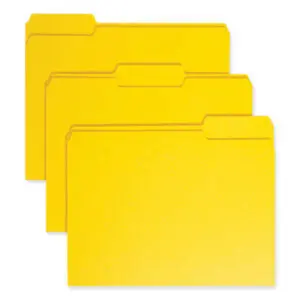 1/3 Cut; File Folder; File Folders; Letter Size; Recycled Product; Recycled Products; Single-Ply Top; SMEAD; Yellow; Sleeves; Sheaths; Shells; Ordering; Storage; Files