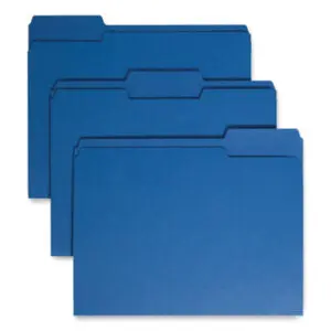 1/3 Cut; File Folder; File Folders; Letter Size; Navy; Recycled Product; Recycled Products; Single-Ply Top; SMEAD; Sleeves; Sheaths; Shells; Ordering; Storage; Files