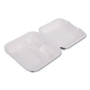 Sugarcane; Clamshell; Trays; Food Trays; Baskets; Breakrooms; Kitchens; Packages; Restaurants; To-Gos