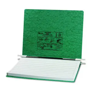14-7/8 x 11; ACCO; Binders; Dark Green; Data; Data Binder; Hanging Data; Post Binder; Pressboard Data Binder; Printout; Recycled Product; Recycled Products; Notebooks; Rings; Portfolios; Loose-Leaf; Schools; Education; Classrooms