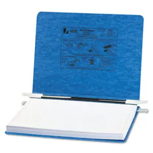 12 x 8-1/2; ACCO; Binders; Data; Data Binder; Hanging Data; Light Blue; Post Binder; Pressboard Data Binder; Printout; Recycled Product; Recycled Products; Notebooks; Rings; Portfolios; Loose-Leaf; Schools; Education; Classrooms