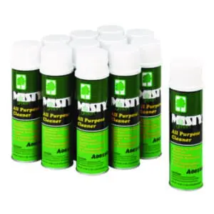 Aerosol Cleaner; All-Purpose Cleaner; Cleaner; Foam Cleaner; Misty Green All-Purpose Cleaner; Spray Cleaner; Maintenance; Facilities; Upkeep; Restroom; Kitchen; Cleansers