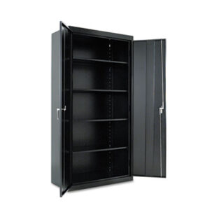 72" High; Black; Cabinet; Cabinets; Easy-to-Assemble; Furniture; Steel; Storage; Storage Cabinets; Supply/Utility; Compartments; Closets; Repositories; Depositories; Receptacles; Cubbies; Alera