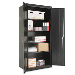 78" High; Black; Cabinet; Cabinets; Easy-to-Assemble; Furniture; Steel; Storage; Storage Cabinets; Supply/Utility; Compartments; Closets; Repositories; Depositories; Receptacles; Cubbies; Alera