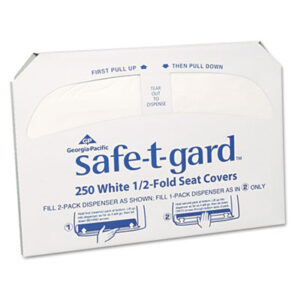 Bathroom Supplies; Cover; Hygiene Product; Hygiene Products; GEORGIA PACIFIC; Restroom Supplies; Seat Cover; Seat Covers & Dispensers; Toilet; Toilet Seat; Toilet Seat Cover; Toilet Seat Covers; Toilet Seat Covers & Dispensers; Washroom Supplies; White; Facility; Washrooms; Maintenance; Sanitary; Personal Hygiene; Germs