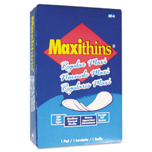 Maxithins; Pads; Sanitary Napkins; Hygienic; Hygiene; Jan/San; Janitorial; Menstruation; Personal-Care; Restrooms; Sanitary