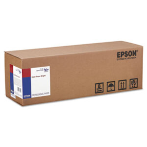 (EPSS042313)EPS S042313 – Cold Press Bright Fine Art Paper Roll, 19 mil, 17" x 50 ft, Textured Matte White by EPSON AMERICA, INC. (1/RL)