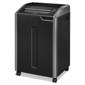 Continuous-Duty; FELLOWES; Black/Dark Silver; Powershred 485i; Paper Shredder; Paper Shredders & Shred Bags; Shredder; Shredders; Shredders & Bags; Strip Cut; Cutter; Chad-maker; Confidentiality; Privacy; Security; Identity-Theft; Shreds