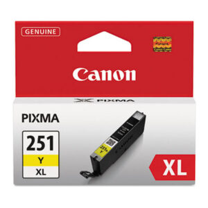 (CNM6451B001)CNM 6451B001 – 6451B001 (CLI-251XL) ChromaLife100+ High-Yield Ink, 695 Page-Yield, Yellow by CANON USA, INC. (1/EA)