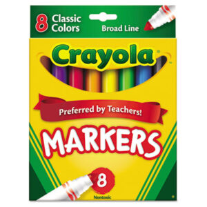 Art Markers; Art Supplies; BINNEY & SMITH; Classic Colors; CRAYOLA; Crayola Marker; Drafting/Drawing; Marker; Markers; Pens; Writing; Utensil; Arts; Crafts; Education; Schools; Classrooms; Teachers; Students