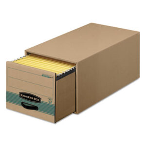 Fellowes; FEL; Storage Boxes; Earth Series; 100% Recyled; Steel; Support; Removable; Rails; Reinforced; Handle; Kraft; 1231201; Legal; Storage File Box; Containers; Cartons; Cases; Crates; Storage Boxes; File Boxes