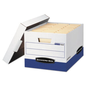 12 x 10 x 15; BANKERS BOX; Bankers Box Files; Bankers Box Storage; Blue; Boxes; Carton; Cartons; FELLOWES; File Box; File Boxes; File Storage; File/Storage; Files; Letter/Legal Size; R-Kive File Boxes; Recycled Product; Recycled Products; Storage; Storage Box; Storage File; Storage File Box; Storage Files; Containers; Cases; Crates; Storage Boxes