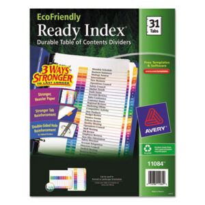 Avery; Ready Index; Punched Index; Binder; Recordkeeping; Filing; Systems; Cataloging; Classification