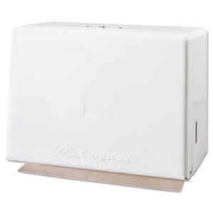 (GPC56701)GPC 56701 – Space Saver Singlefold Towel Dispenser, Steel, 11.63 x 6.63 x 8.13, White by GEORGIA PACIFIC (1/EA)