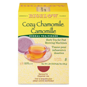 Chamomile Tea; Cozy Chamomile; Decaf; Decaffeinated; Teas; Pods; Single-Serve; Drinks; Fluids; Hydration; Libations; Refreshments