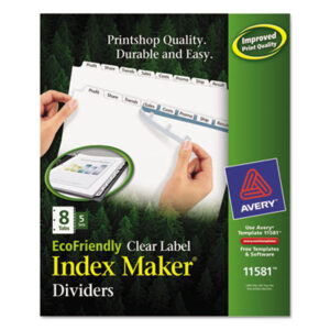 Avery; Index Dividers; Index Dividers-Customizable; 8 Tab; Eight Tab; 8 tab; index dividers; eight tab; Recordkeeping; Filing; Systems; Cataloging; Classification